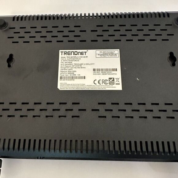 TrendNet Dual Band High Speed Router AC2600 MU-MIMO Model:TEW-827DRU/A H/W:V2.0R - Picture 5 of 5
